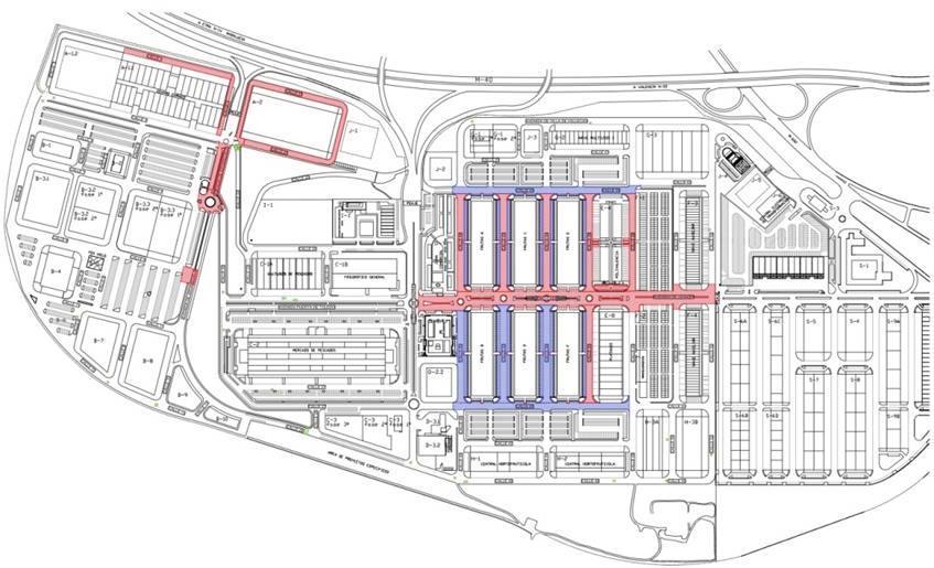 Plan de asfaltado obras de mejora Mercamadrid