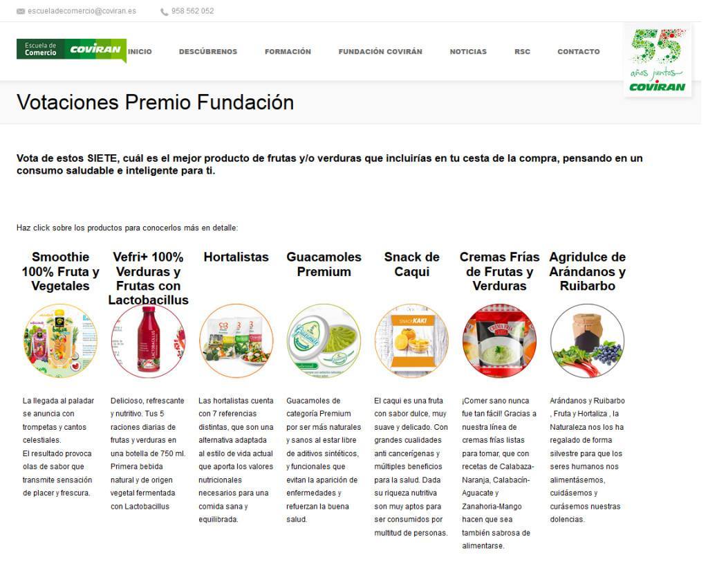 Candidaturas premio Fundación Covirán