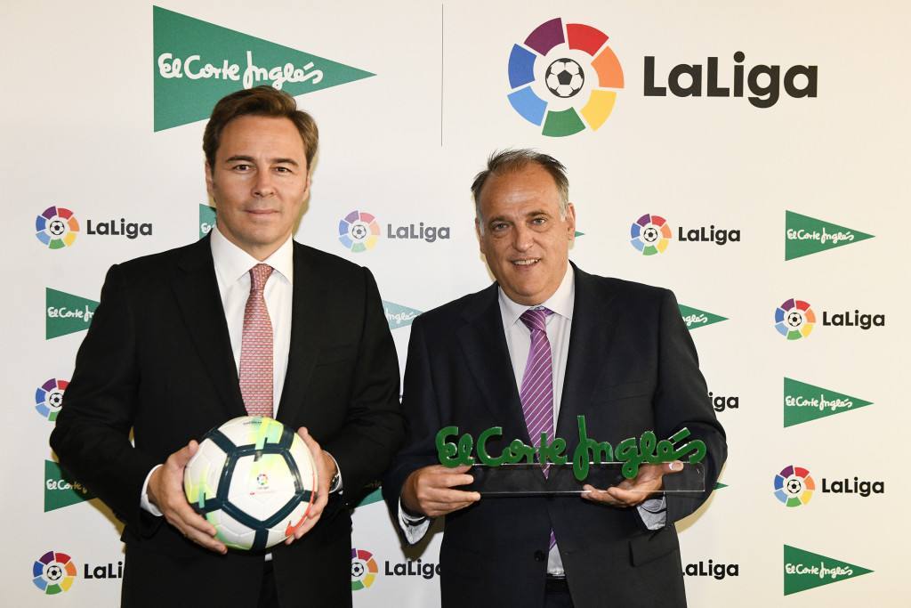 Dimas Gimeno (El Corte Inglés) y Javier Tebas (LaLiga)