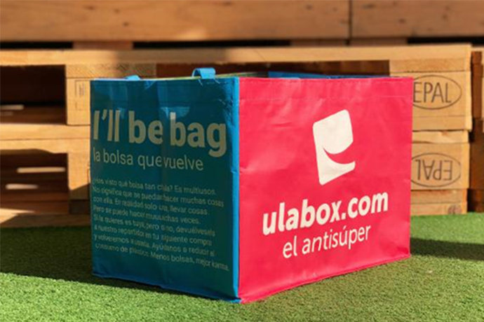 Ulabox ha contado con la colaboración de Coca Cola European Partners, que patrocina estas bolsas reutilizables. 