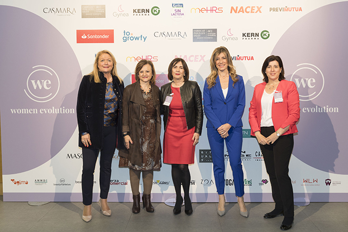 Maria José Pérez-Cejuela (Comunidad Autonoma de Madrid), Cristina Gallach (Alta Comisionada Agenda2030), Charo Izquierdo (IFEMA), Begoña Gomez, Beatriz Sánchez (Eje&Con).