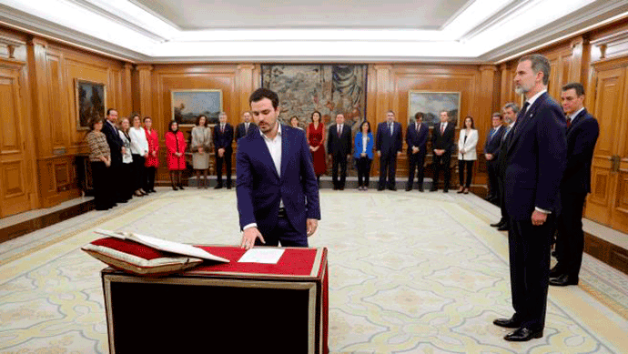 Alberto Garzón, nuevo ministro de Consumo. Foto: EFE.