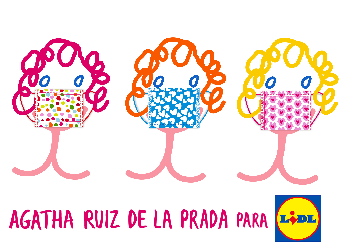 Lidl y Agatha Ruiz de la Prada lanzan su primera colección de mascarillas solidarias