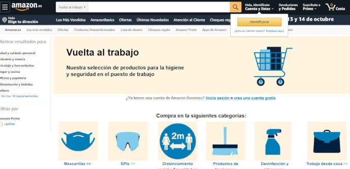 Amazon Business lanza Vuelta al Trabajo