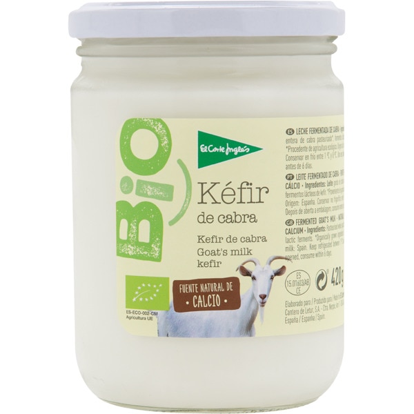 Yogur de cabra kéfir El Corte Inglés Bio.