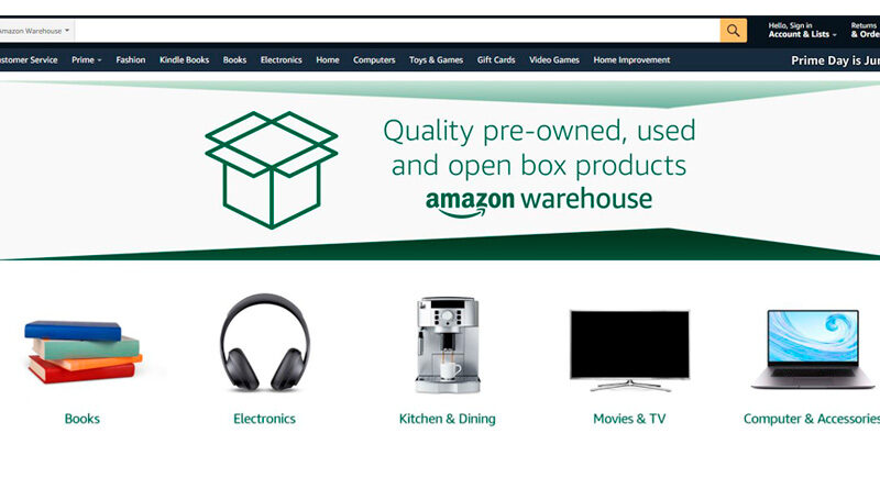 Amazon prueba la venta de productos de segunda mano