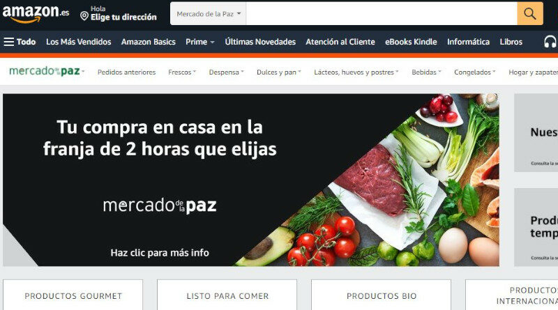 El Mercado de la Paz se suma a la oferta de alimentación de Amazon Prime