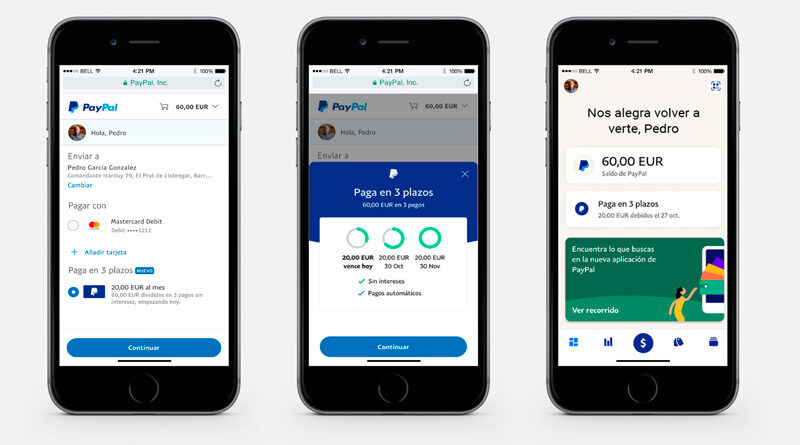 PayPal lanza en España su solución de compra ahora, paga más tarde