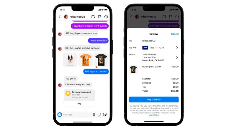 Los usuarios de Instagram podrán pagar sus compras en el chat