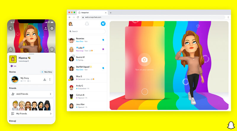 Snapchat llega a la gran pantalla con Snapchat Web