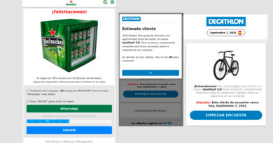 Suplantan a Heineken y Decathlon para robar datos de tarjeta