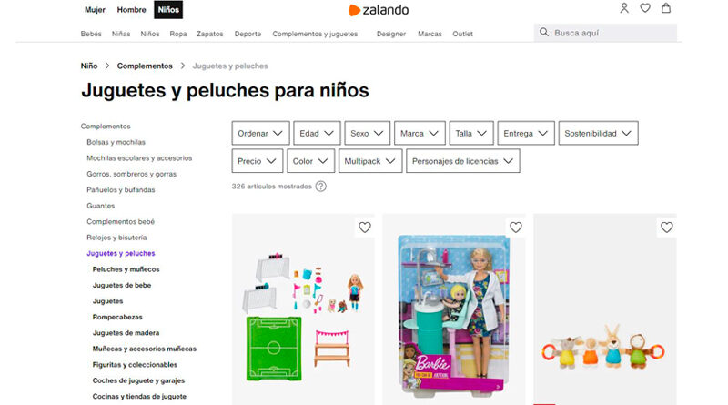 Zalando añade la categoría de Juguetes en su marketplace