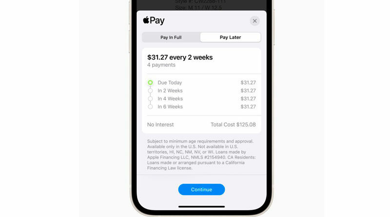 Apple se suma al compra ahora, paga más tarde con Apple Pay Later