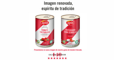 Apis presenta nueva imagen para su tomate triturado 100% natural