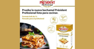 La bechamel Prèsident Profesional, en formato de brik de un litro, es una opción para los profesionales que buscan una alternativa fácil de usar