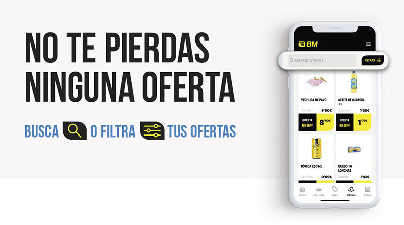 La app de BM Supermercados se sitúa entre las aplicaciones móviles de supermercados mejor valoradas por los usuarios de Google Play