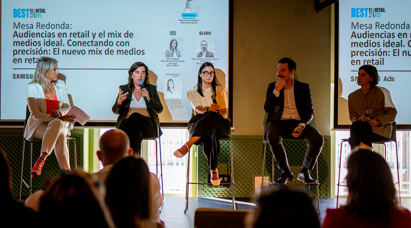 (De izq. a der.) Beatriz Pérez (Samsung Ads), Marta Miguel (Brico Depot), Pedro Galdós (BM Supermercados), Virginia Hernández (Showroom Privé) y Carmen Martínez (Norauto)