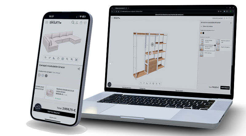 Sklum integra tecnología 3D para personalizar muebles desde la web