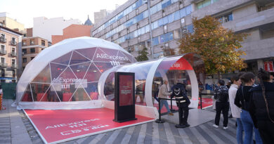 Uno de los Christmas Market de años anteriores de la campaña 11.11 de AliExpress que este año tendrá lugar en Plaza Castilla (Madrid)