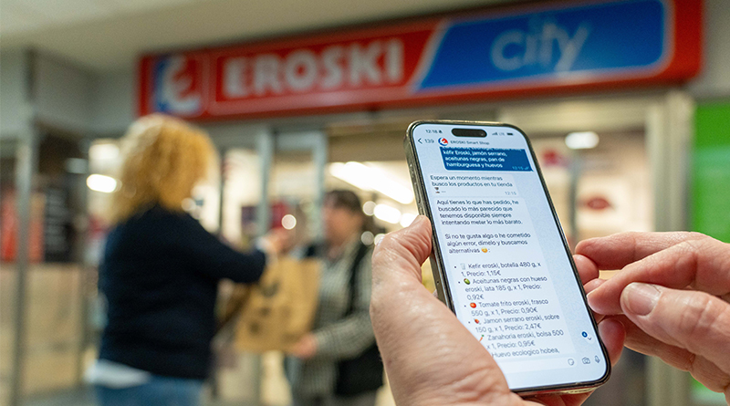 Eroski lanza la compra por WhatsApp con IA y entrega en una hora